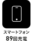 スマートフォン89回充電