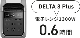 DELTA 3 Plus 電子レンジ1300W 0.6時間