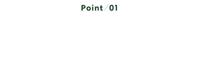 Point/01 パワフルな吸引力