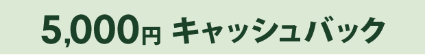 5,000円キャッシュバック