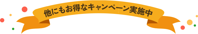 他にもお得なキャンペーン実施中