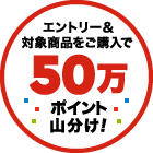 エントリー&対象商品をご購入で50万ポイント山分け！