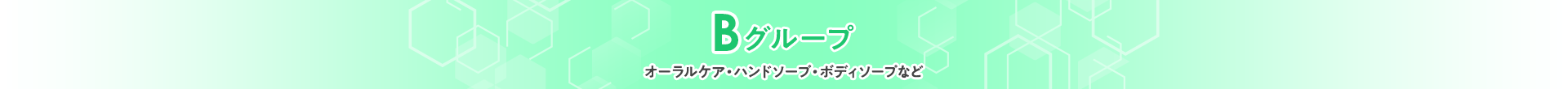 Bグループ　オーラルケア・ハンドソープ・ボディソープなど