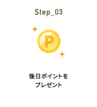 Step_03 後日ポイントをプレゼント