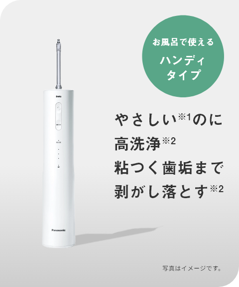 お風呂で使えるハンディタイプ NEW やさしいのに高洗浄粘つく歯垢まで剥がし落とす