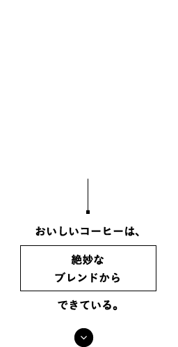 おいしいコーヒーは、絶妙なブレンドからできている。