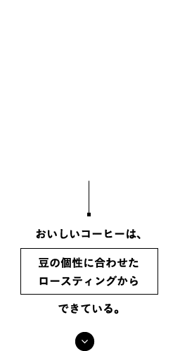 おいしいコーヒーは、豆の個性に合わせたロースティングからできている。