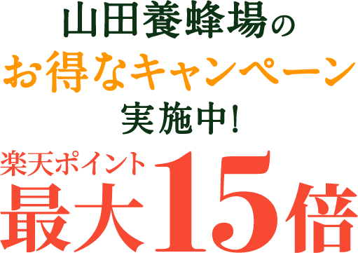 山田養蜂場のお得なキャンペーン実施中